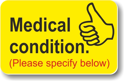 Sample helping hand card for passengers who may wish to discreetly advise a staff member of a medical condition; helping to make them feel more confident when travelling.