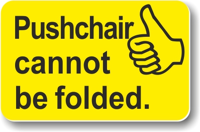Sample helping hand card for customers who have additional requirements such as a pushchair with oxygen or other medical equipment being carried.