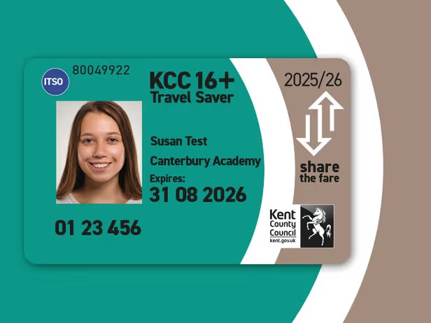 Design of the 2025/26 Kent 16+ Travel Saver